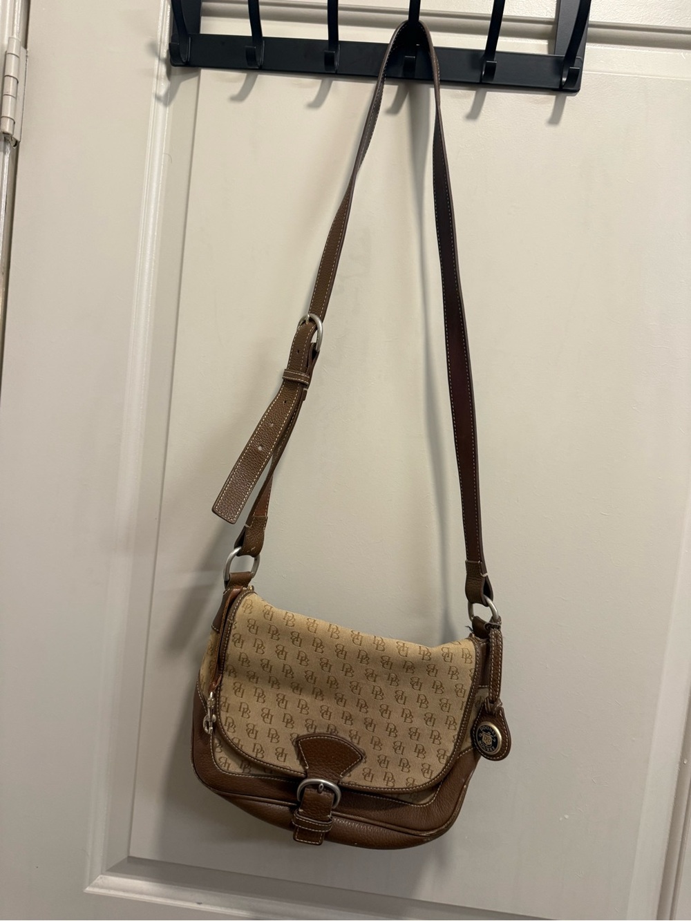 Vintage Dooney and Burke Canvas Crossbody Bag, all zippers and clips work well